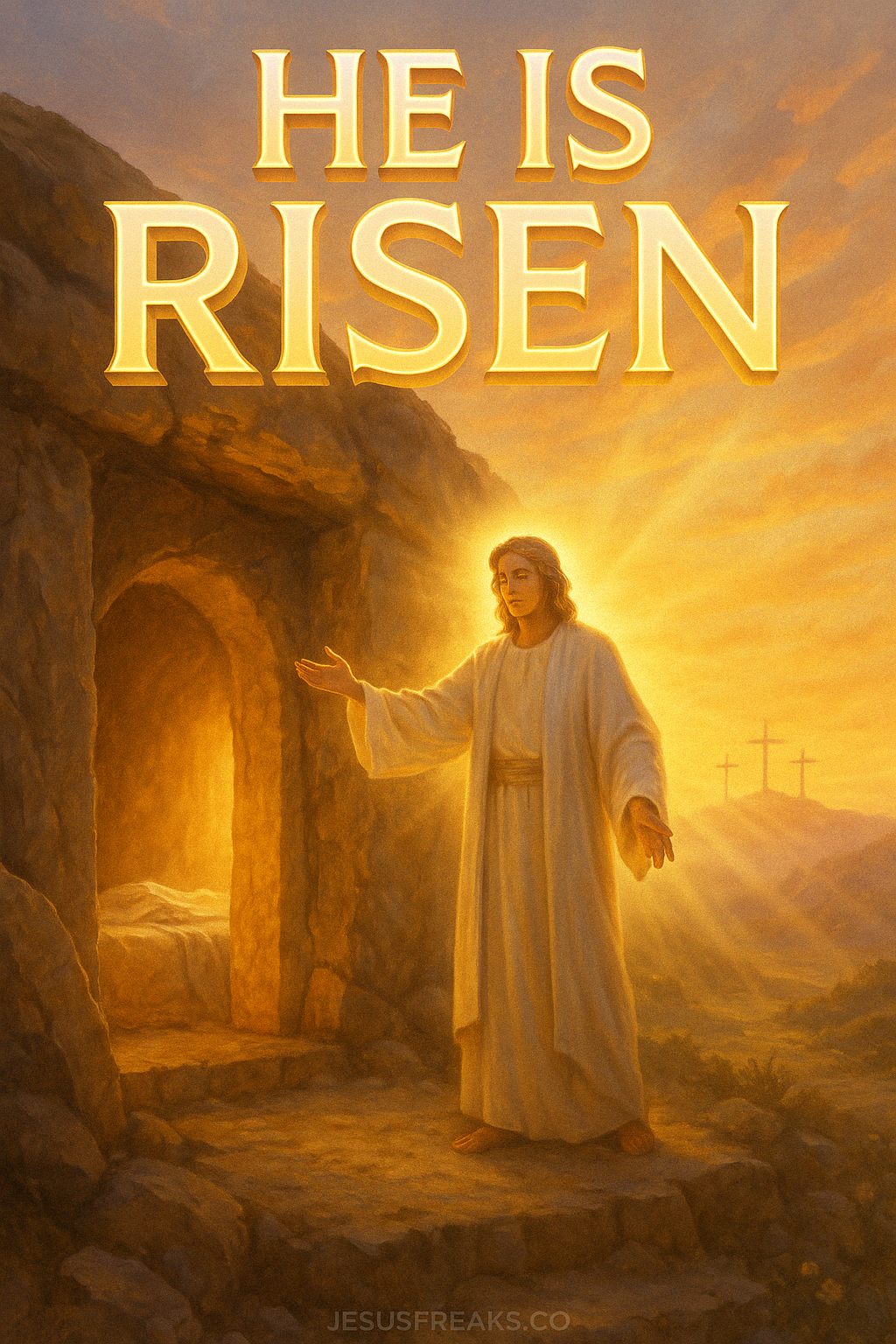 Resurrection Glory He Is Risen Over the Empty Tomb
